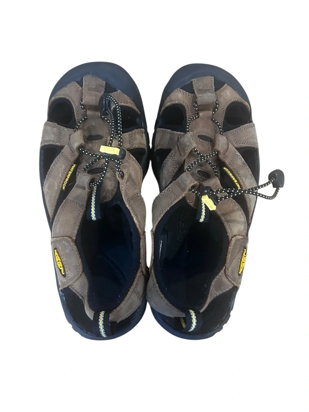KEEN Mens Womens Newport Waterproof Brown Leather Sport Sandals Size M7 W8.5